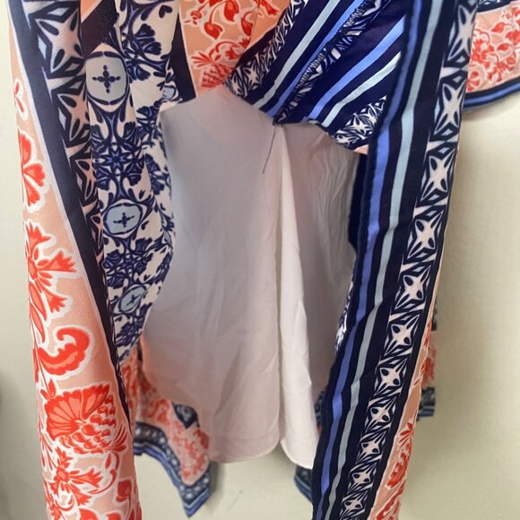 Eliza J Dress Womens Size 10 Bohemian Paisley Print Handkerchief Asymmetrical Co - Picture 7 of 16